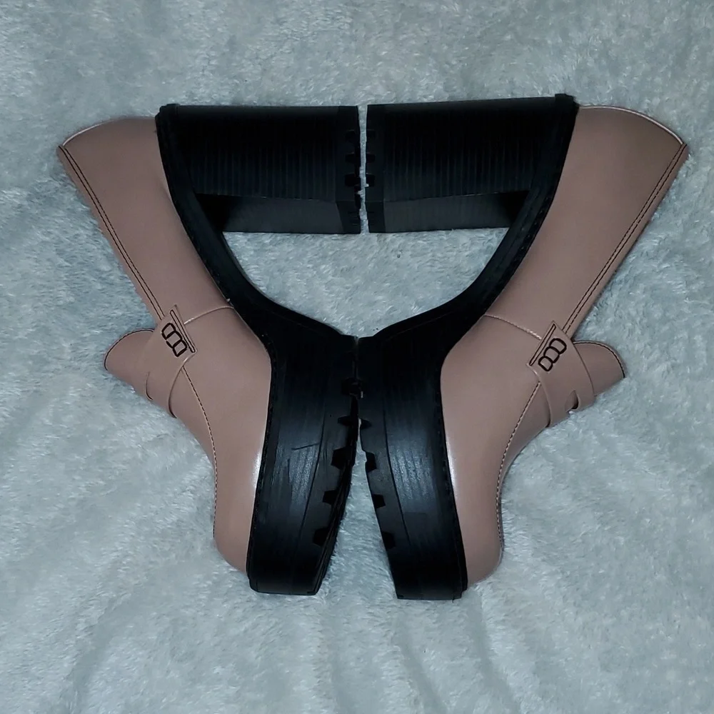 Madden Girl Kassidy Platform Lug Sole Loafer Blush Pink Size 9.5